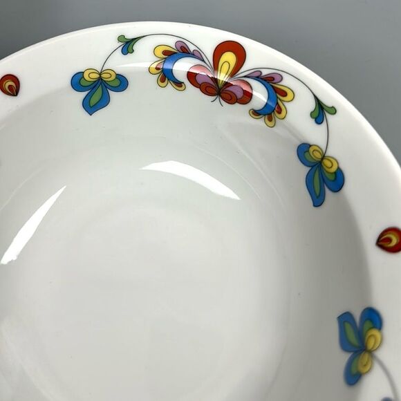 The Porsgrund Norway 76 Farmer's Rose Cereal Bowls Set Of 2 Vintage Unused - Picture 5 of 9